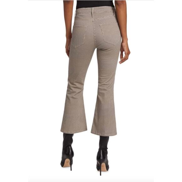 Frame Le Crop Flare Houndstooth Stretch Jeans - Picture 3 of 6